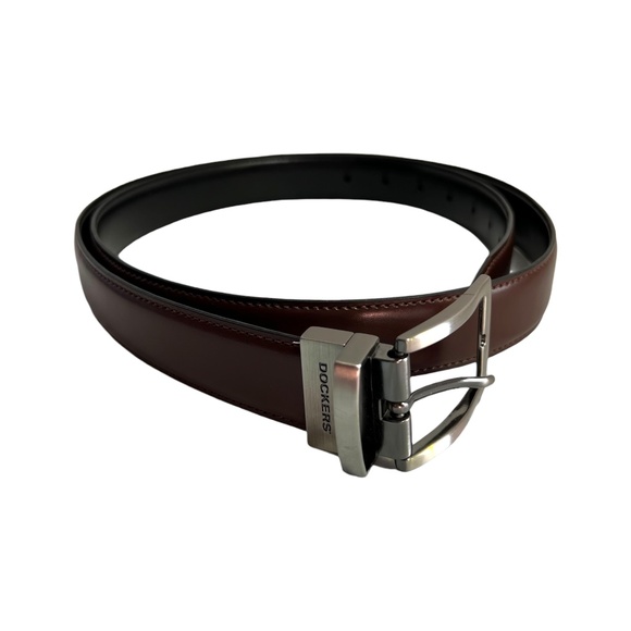 Dockers Other - Docker’s Stitched Reversible Men’s Leather Belt - Brown/Silver - Big & Tall 46